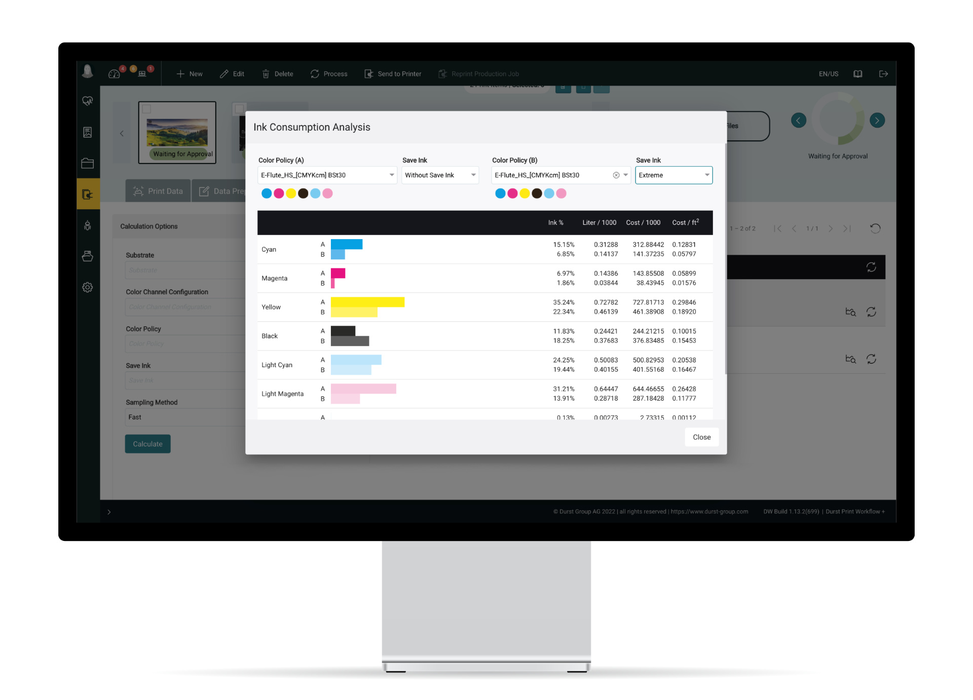 Durst Workflow Label - Reducing Waste and Ink Consumption