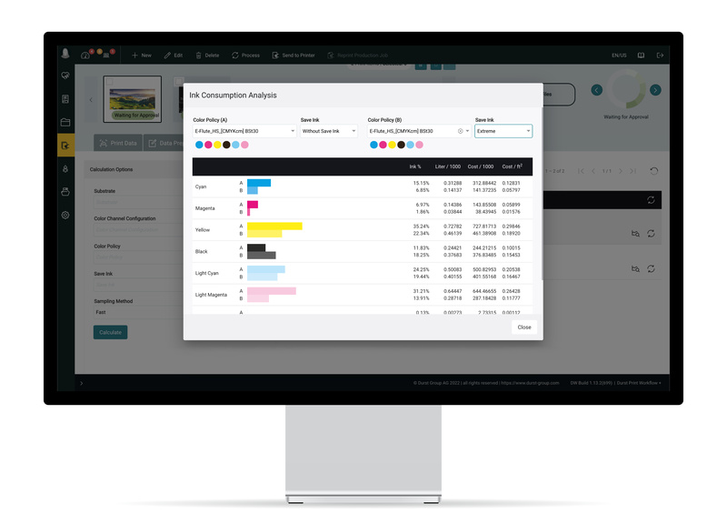 Durst Workflow Label - Reducing Waste and Ink Consumption