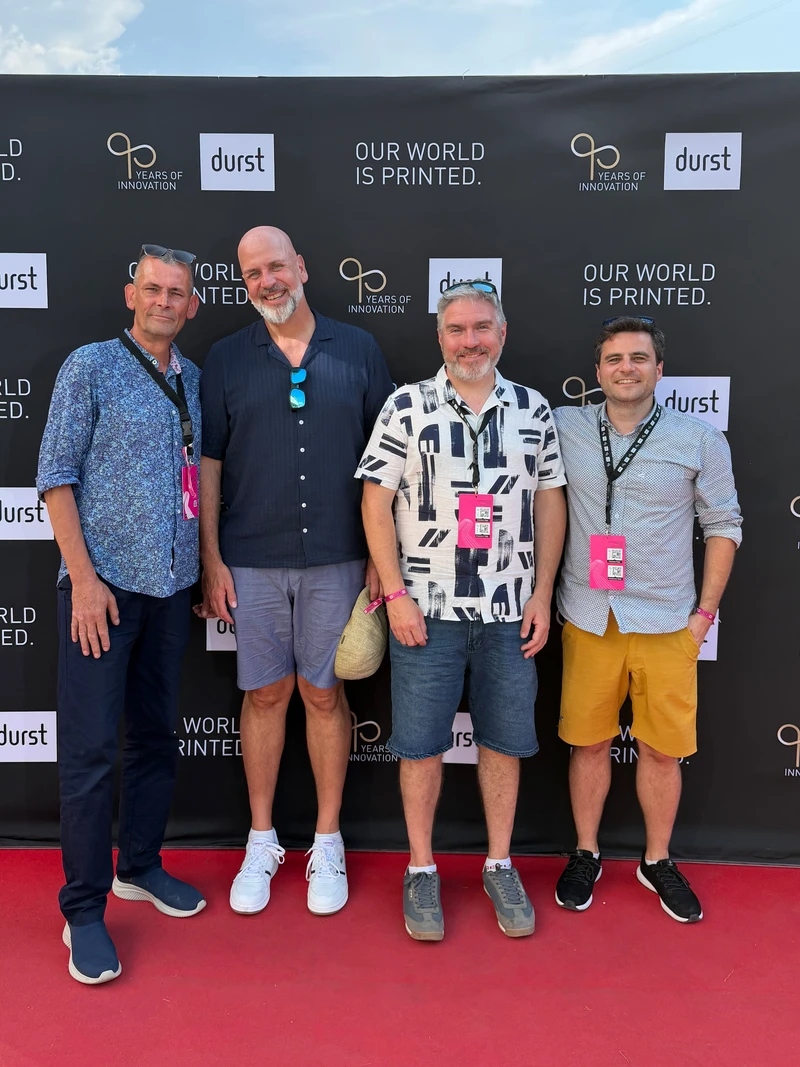 CoCoCo Founding Partners Karl Ciz, Andreas Aplien, John Maxwell, Armin Rohrmoser at Durst NEXT Technology Festival in Brixen, June 26, 2026